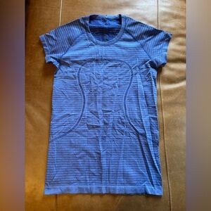 Lululemon Athletica Blue Striped Top
